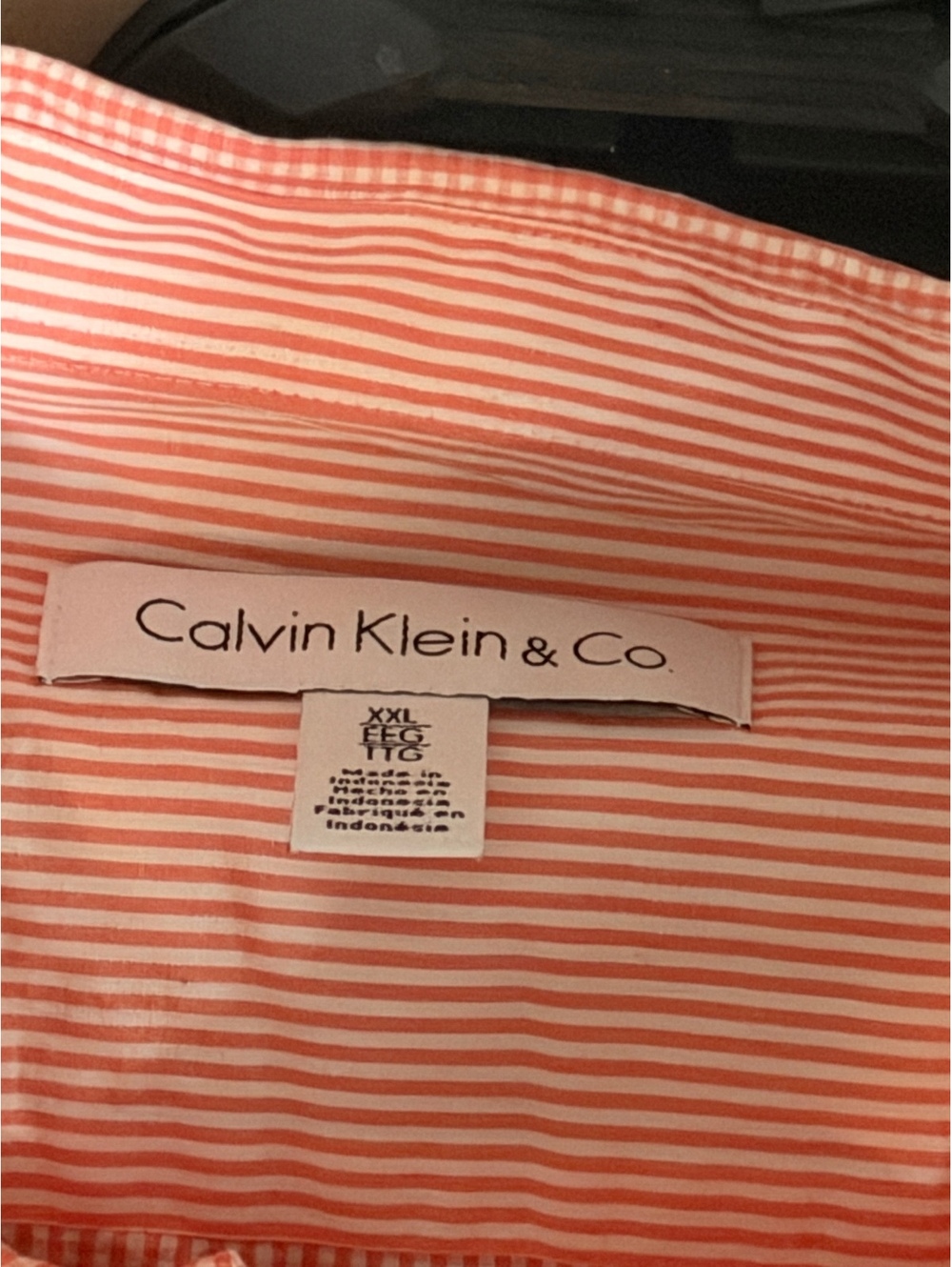 Calvin Klein & Co. Men's XXL Pink Striped Button-Up Shirt - Picture 3 of 6